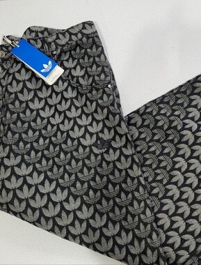 New adidas men DENIM like LOOSE MONOGRAM PANTS Sz 38